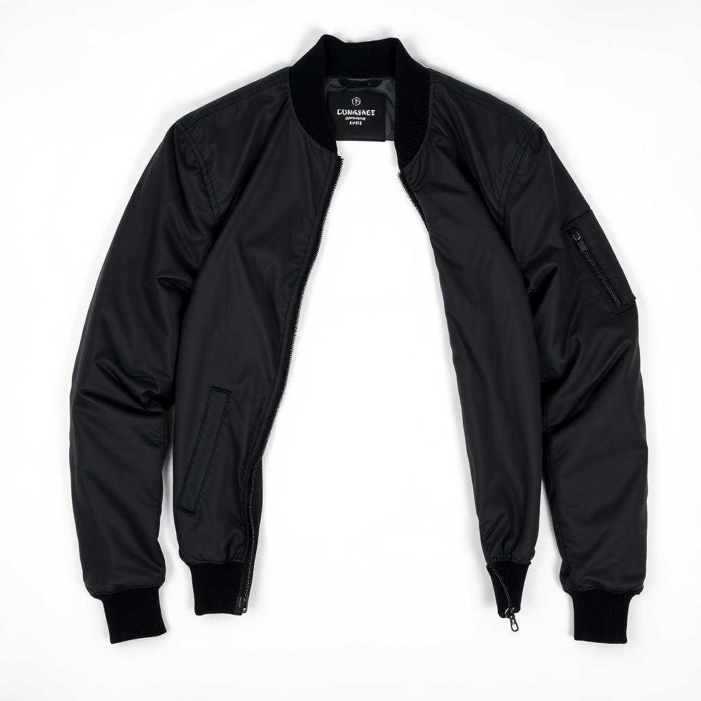 Nylon Teddy Bomber Jacket