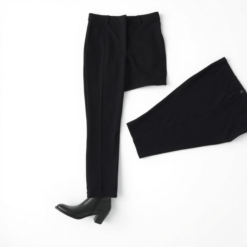 High-Waist Tailored Wool Trousers